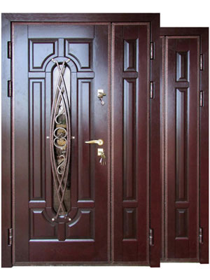 Двухстворчатые входные металлические стальные и железные двери