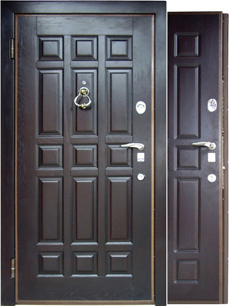 двери с массивом дуба металлические входные стальные железные