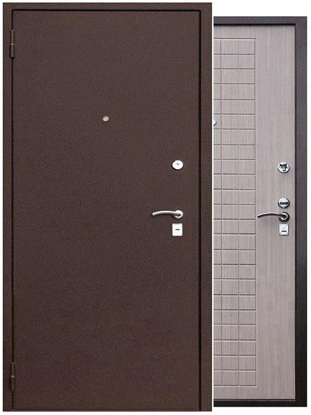 стандартные металлические входные стальные двери